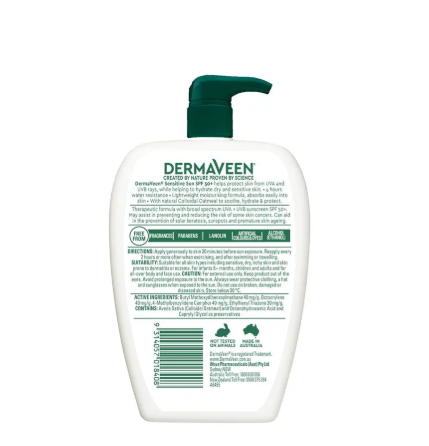 Dermaveen Sensitive Sun SPF 50+ Moisturising Face & Body Cream 500g