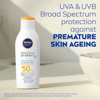 NIVEA Sun Sensitive Protect SPF50 Sunscreen Lotion 200ml