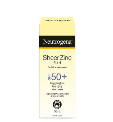 Neutrogena Sheer Zinc Face Fluid SPF50+ 50mL
