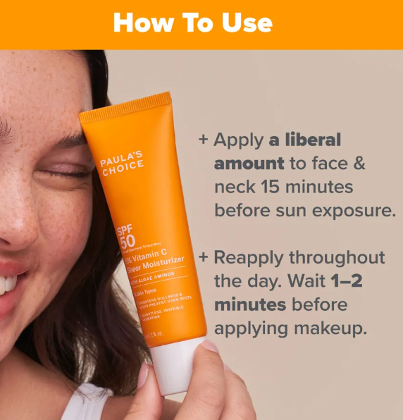 Paula's Choice 5% Vitamin C Sheer Moisturizer SPF 50 60ml