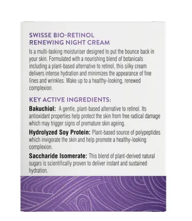 Swisse Skincare Bio Retinol Renewing Night Cream 50g
