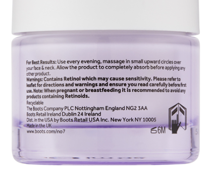 No7 Pure Retinol Night Repair Cream 50mL