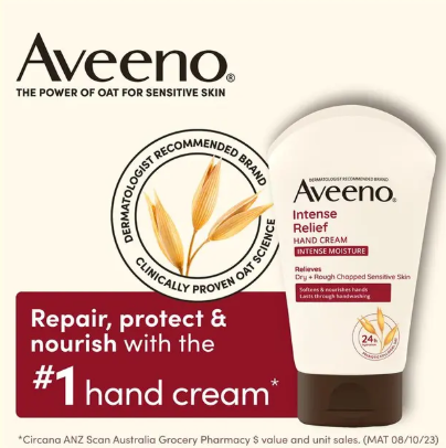 Aveeno Intense Relief Soothing Fragrance Free Hand Cream 100g
