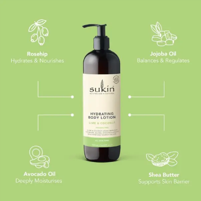 Sukin Hydrating Body Lotion Lime and Coconut 500ml