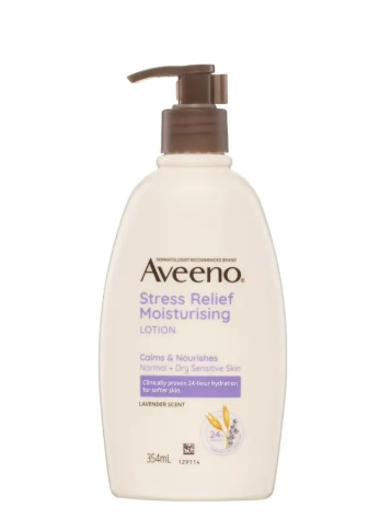 Aveeno Stress Relief Moisturising Lavender Scent Body Lotion 354ml