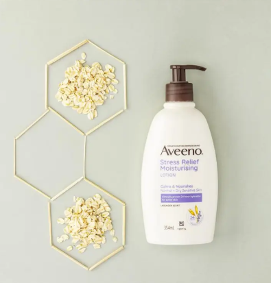 Aveeno Stress Relief Moisturising Lavender Scent Body Lotion 354ml