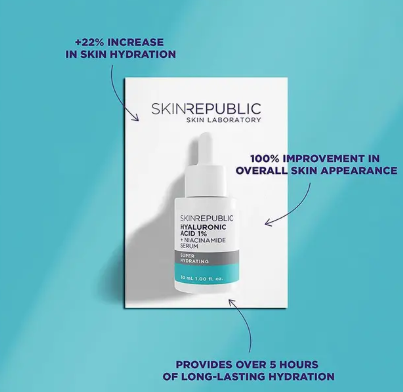 Skin Republic Hyaluronic Acid 1% + Niacinamide 2% Serum 30ml
