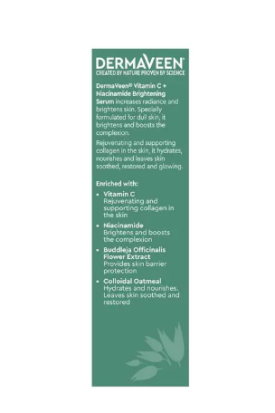 DermaVeen Face Vitamin C + Niacinamide Brightening Serum 30ml