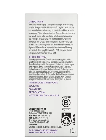 Swisse Skincare Retinol 0.3% Advanced Night Serum 30ml