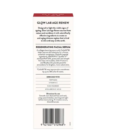 Glow Lab Age Renew Regenerating Facial Serum 30ml