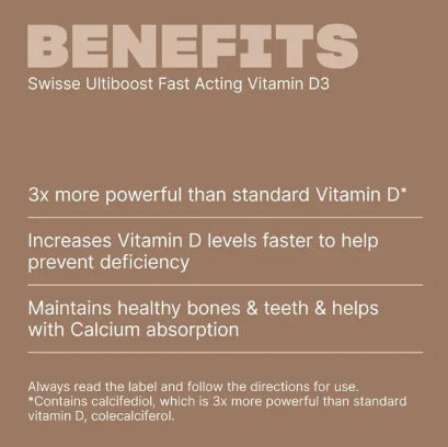 Swisse Ultiboost Fast Acting Vitamin D3 90 Tablets