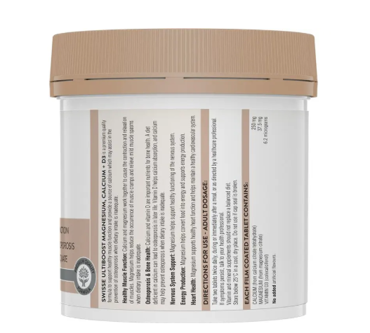 Swisse Magnesium Calcium + Vitamin D 200 Tablets