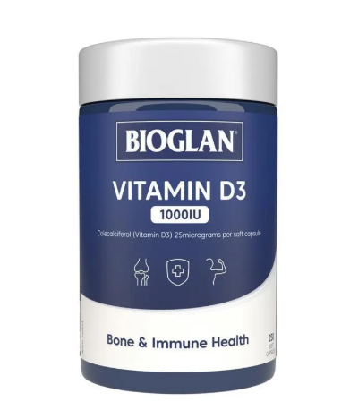 Bioglan Vitamin D3 1000IU 250 Capsules