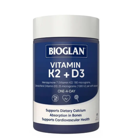Bioglan Vitamin K2 + D3 60 Capsules