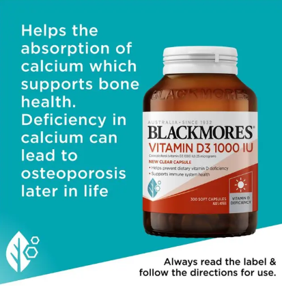 Blackmores Vitamin D3 1000IU 300 Capsules
