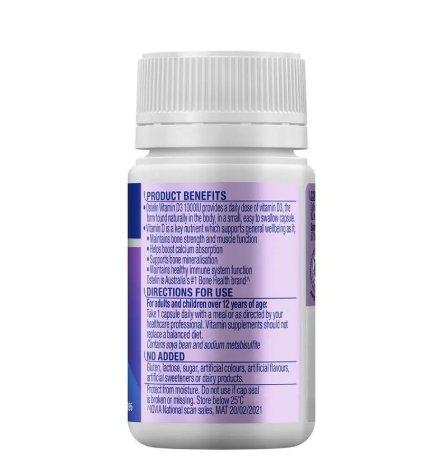 Ostelin Vitamin D3 1000IU 60 Capsules