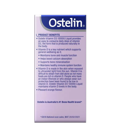 Ostelin Vitamin D3 1000IU Liquid 50ml