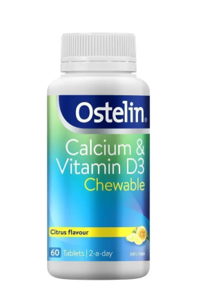 Ostelin Calcium & Vitamin D3 60 Chewable Tablets