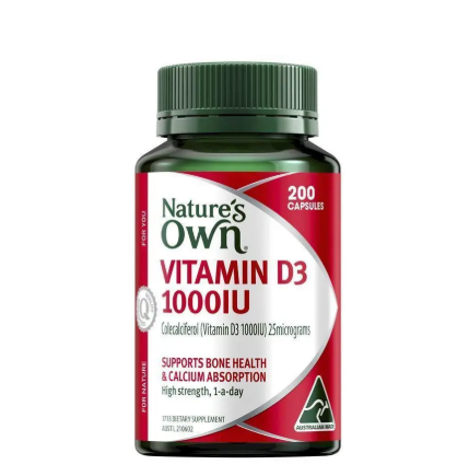 Nature's Own Vitamin D3 1000iu 200 Capsules