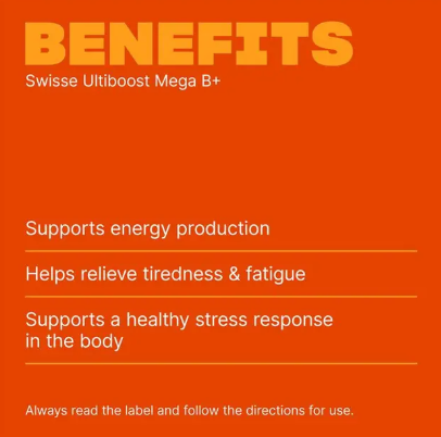 Swisse Ultiboost Mega B + 60 Tablets