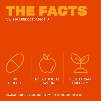 Swisse Ultiboost Mega B + 60 Tablets