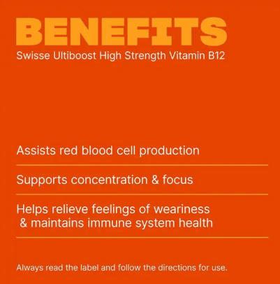 Swisse Vitamin B12 60 Tablets