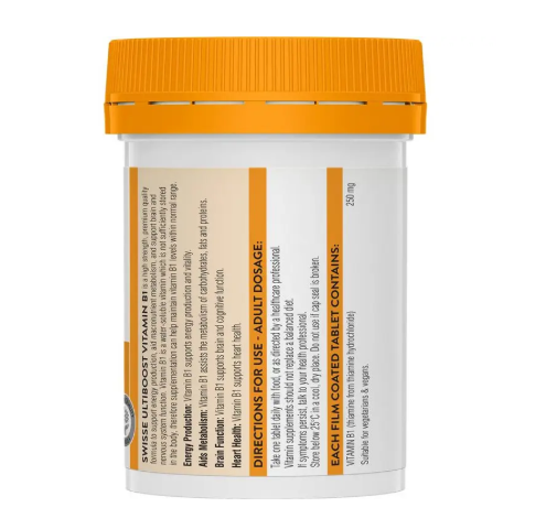 Swisse Ultiboost Vitamin B1 250mg 60 Tablets