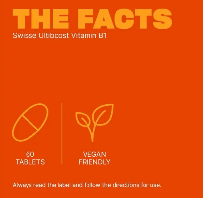 Swisse Ultiboost Vitamin B1 250mg 60 Tablets