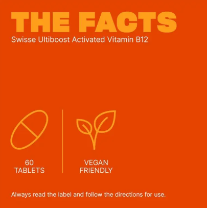 Swisse Ultiboost Activated Vitamin B12 (1000mcg) 60 Tablets