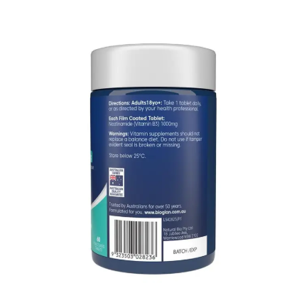 Bioglan Vitamin B3 High Strength 1000mg 60 tablets