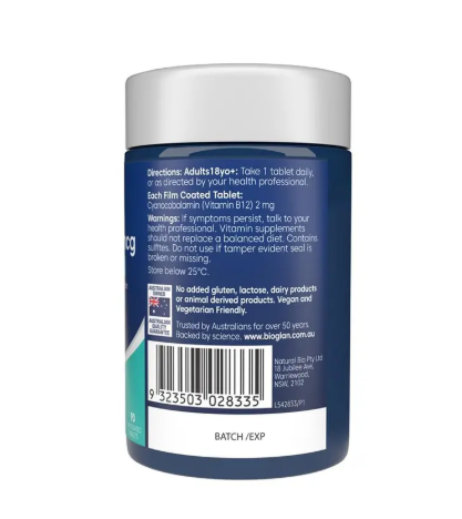 Bioglan Vitamin B12 2000mcg 90 Tablets