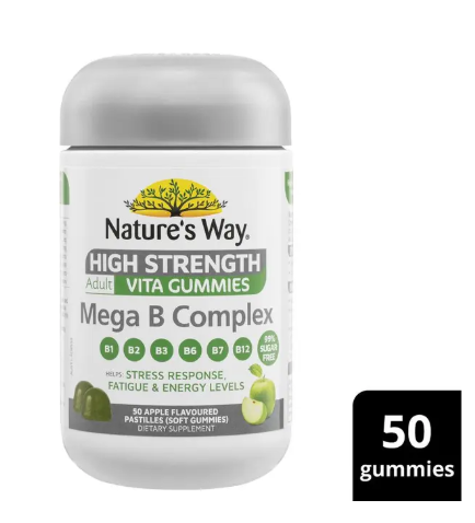 Nature's Way Adult Vita Gummies High Strength Mega B Complex 50 Pastilles