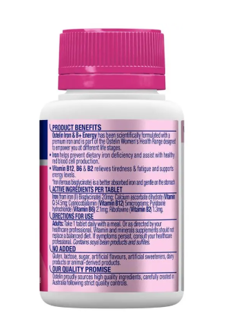 Ostelin Iron & B+ Energy 30 Tablets