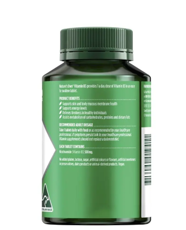 Nature's Own Vitamin B3 500mg 120 Tablets