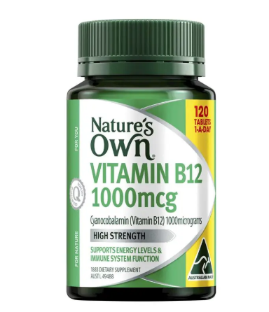 Nature's Own High Strength Vitamin B12 1000mcg 120 Tablets Exclusive Size