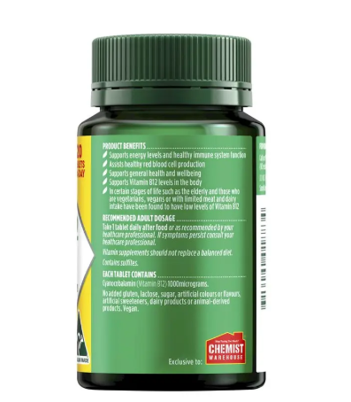 Nature's Own High Strength Vitamin B12 1000mcg 120 Tablets Exclusive Size