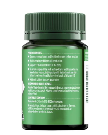 Nature's Own Activated Methyl B12 60 Mini Tablets