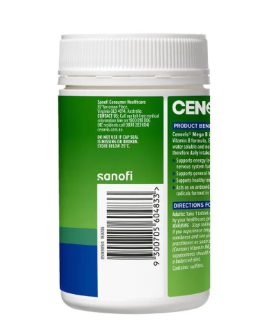 Cenovis Mega B Value Pack 250 Tablets Exclusive Size