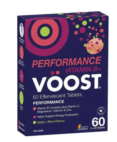 Voost Vitamin B+ Apple + Berry Performance Effervescent 60 Tablets Exclusive Size