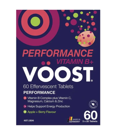 Voost Vitamin B+ Apple + Berry Performance Effervescent 60 Tablets Exclusive Size
