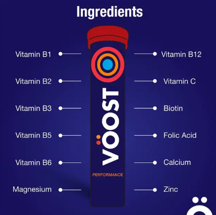 Voost Vitamin B+ Orange Performance Effervescent 20 Tablets