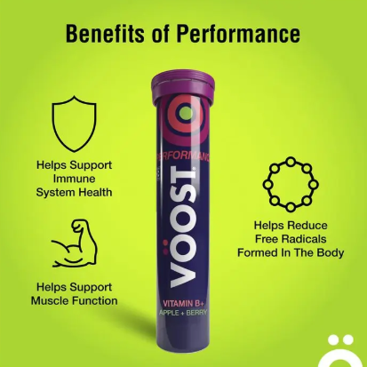 Voost Vitamin B+ Apple + Berry Performance Effervescent 20 Tablets