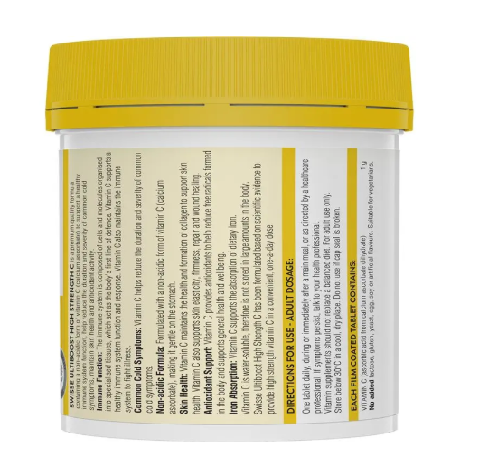 Swisse High Strength Vitamin C 1000mg 250 Tablets Exclusive Size