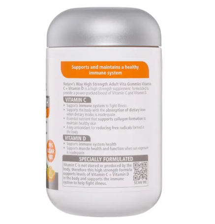 Nature's Way Adult Vita Gummies Sugar Free High Strength Vitamin C 65 Gummies