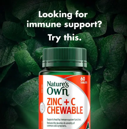 Nature's Own Zinc + C 60 Tablets