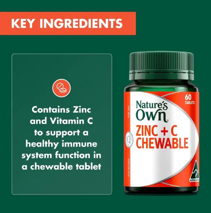 Nature's Own Zinc + C 60 Tablets