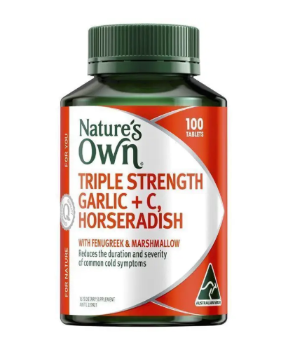 Nature's Own Triple Strength Garlic C Horseradish 100 Tablets