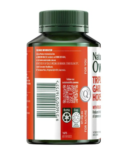 Nature's Own Triple Strength Garlic C Horseradish 100 Tablets