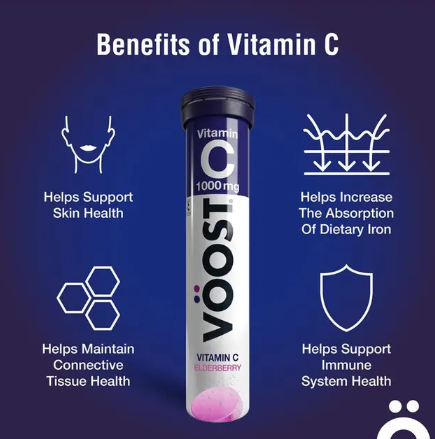 Voost Vitamin C Elderberry Effervescent Tablets 20 Pack