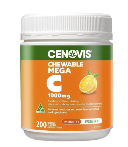 Cenovis Chewable Mega C 1000mg 200 Tablets Exclusive Size